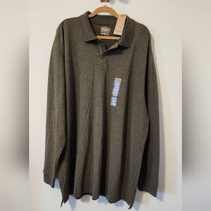 NWT The Foundry Supply 2XL Tall Long Sleeve Shirt Olive Green